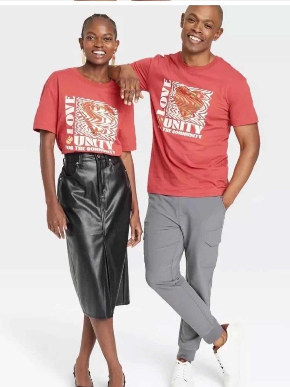 Red 'Love Unity' Graphic Short Sleeve Tee - Unbranded